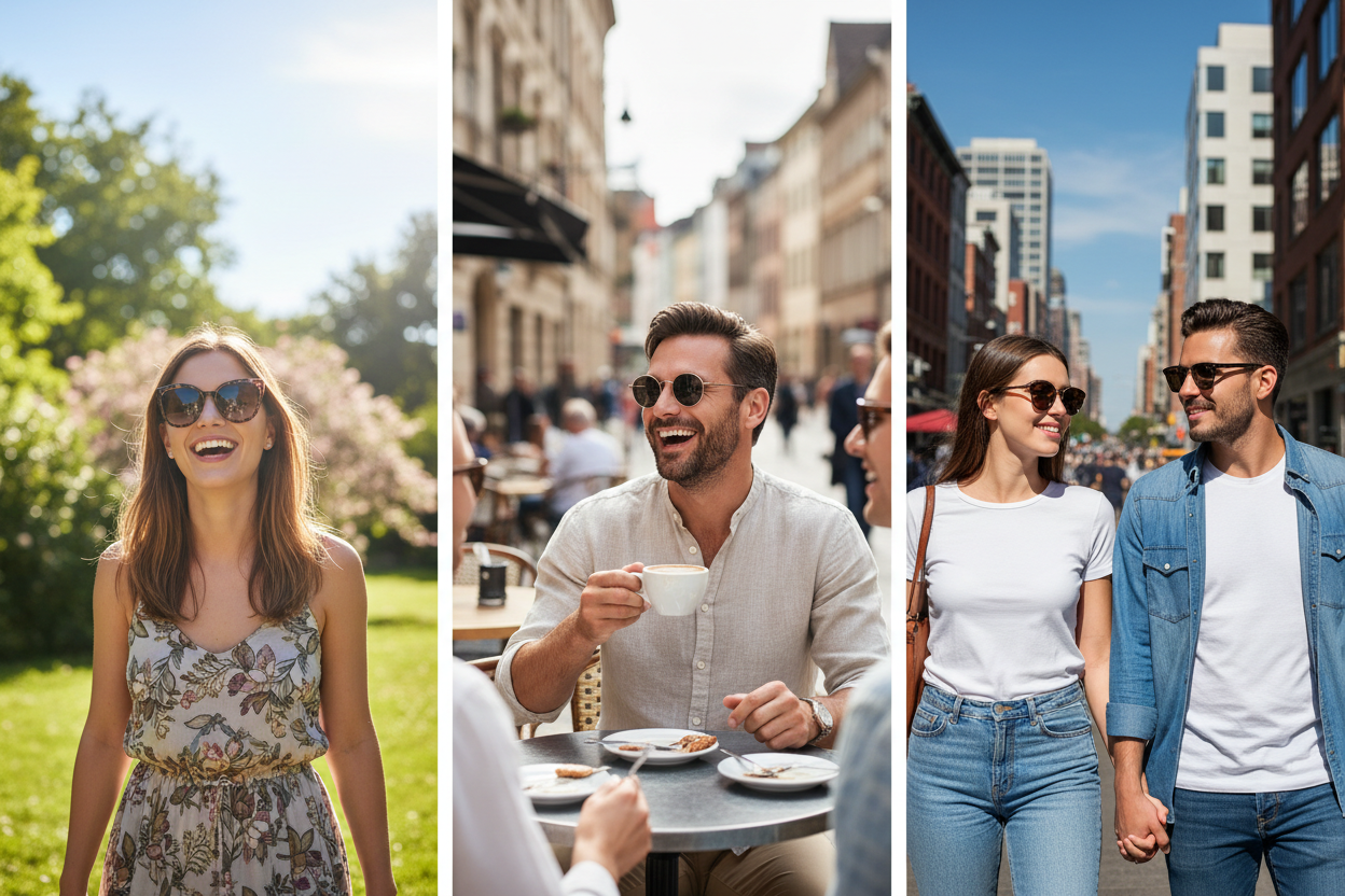 happy wearing sunnies daily